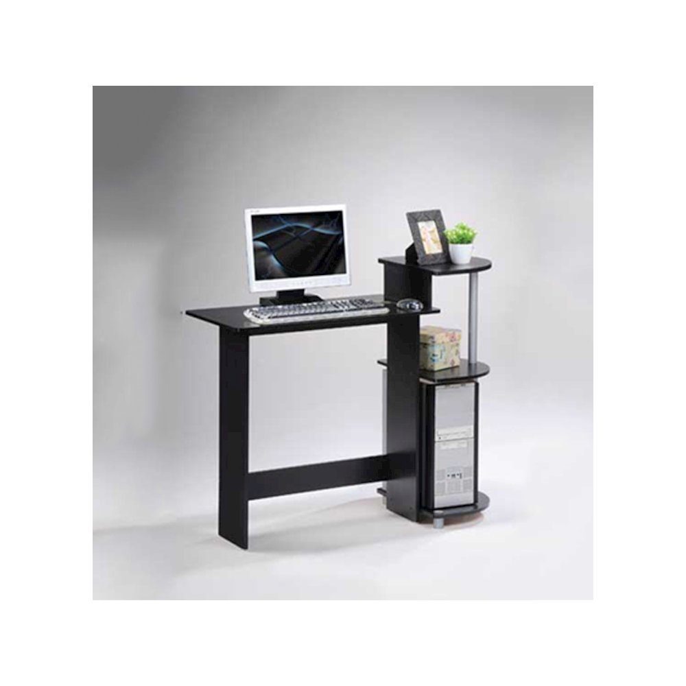 Compact Computer Desk, Black/Grey