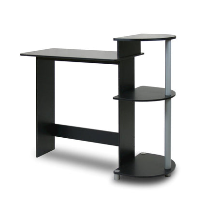 Compact Computer Desk, Black/Grey