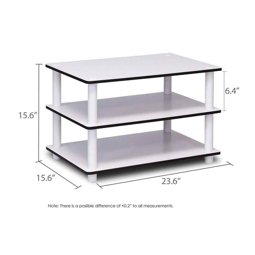 Just 3-Tier No Tools Coffee Table, White