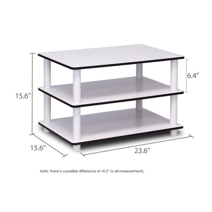Just 3-Tier No Tools Coffee Table, White