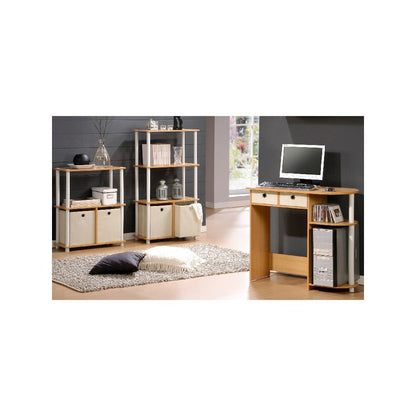Go Green Home Laptop Notebook Computer Desk/Table, Beech/Ivory/White
