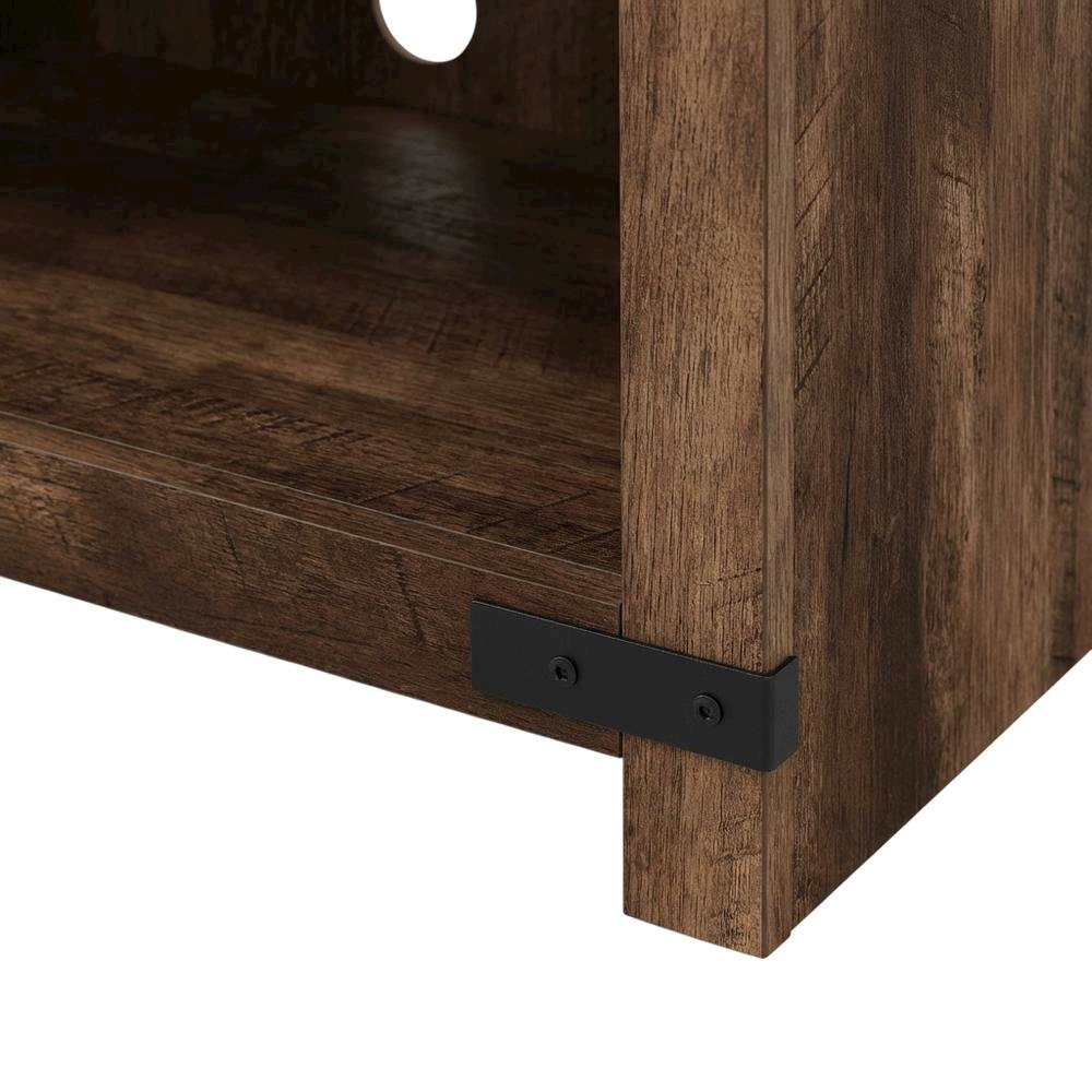 Engineered Wood TV Cabinet with Barn Door for Up to 70 Inch Displays