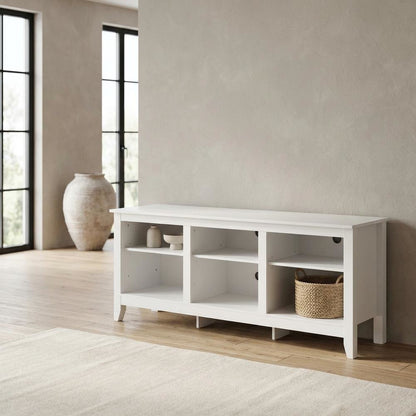Engineered Wood TV Stand, Up to 65 Inch Entertainment Center, Spacious Storage