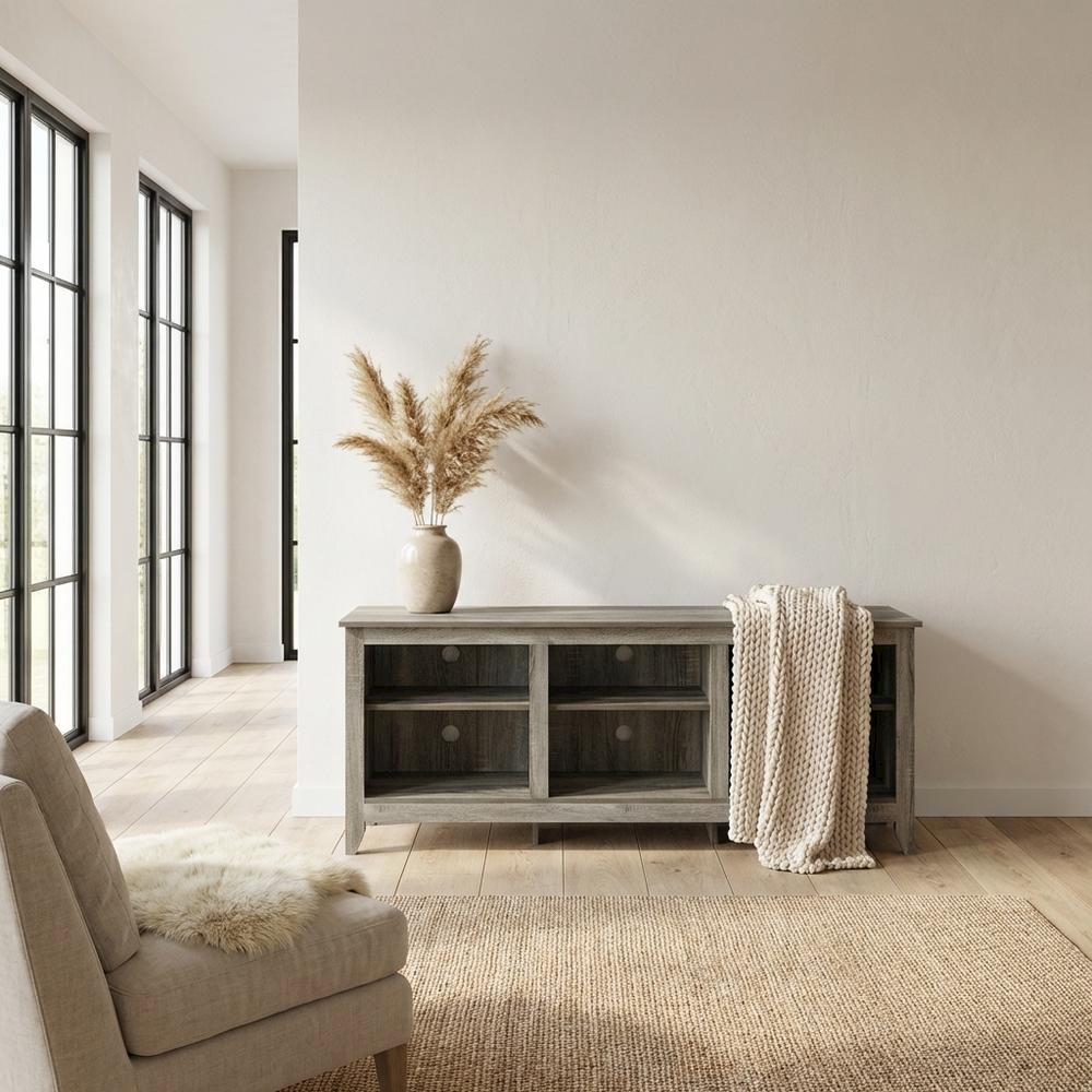Engineered Wood TV stand, up to 65-inch TVs, spacious storage