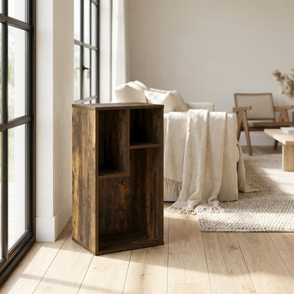 3-Cube Irregular Bookcase with Storage Organizer