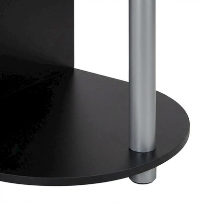 Black/Grey Compact Computer Desk with Modern Workspace Design