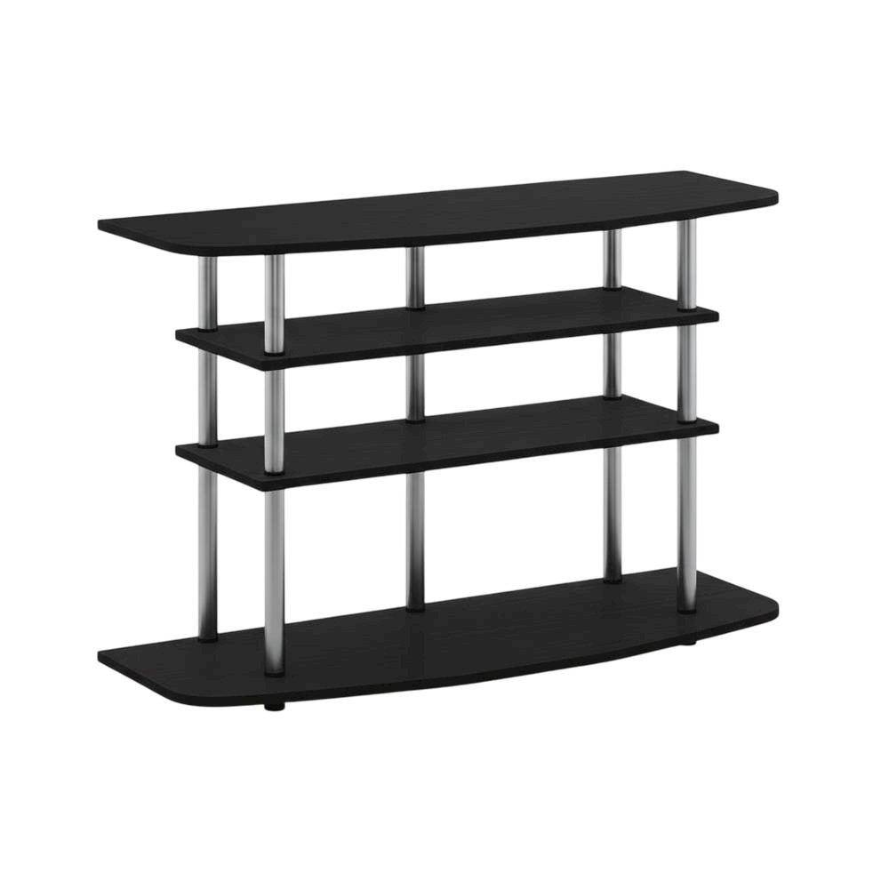 Engineered Wood TV Stand for up to 46-inch Screens with 4-Tier Storage