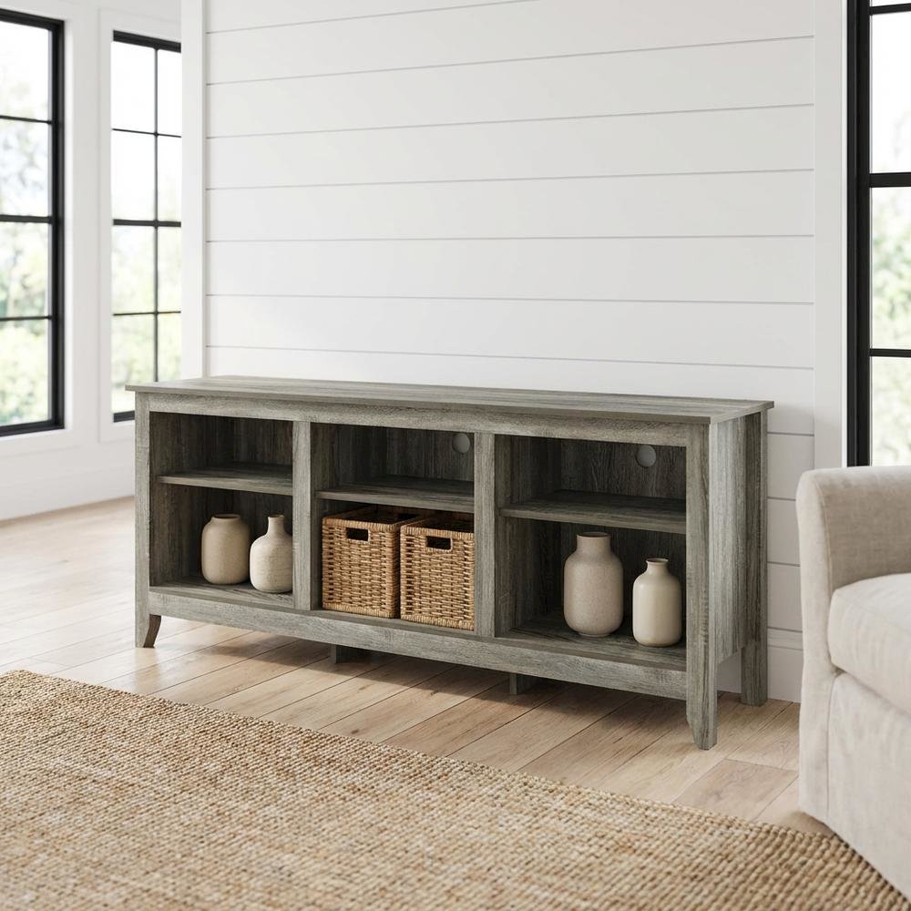 Engineered Wood TV stand, up to 65-inch TVs, spacious storage