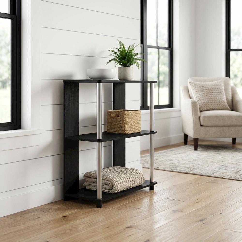 Engineered Wood Bookcase with Shelving for Storage and Display