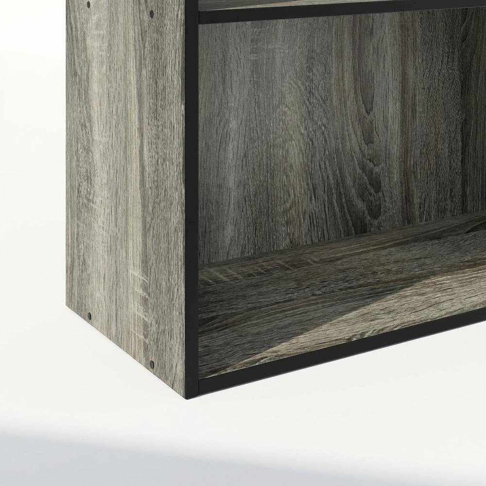 Engineered Wood Bookcase with Adjustable Shelves for Home Office Storage