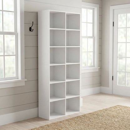 Engineered Wood bookcase in finish with spacious shelves for storage