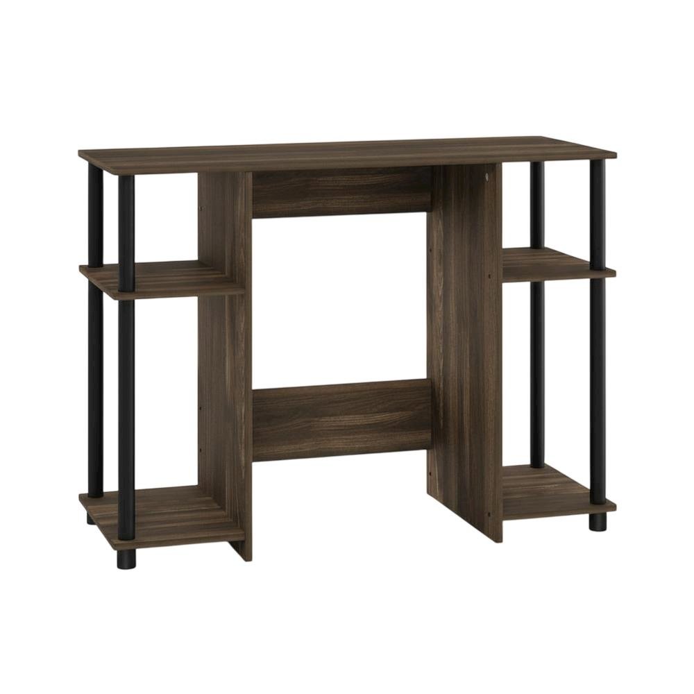 Engineered Wood Compact Computer Desk, Columbia Walnut And Black Finish