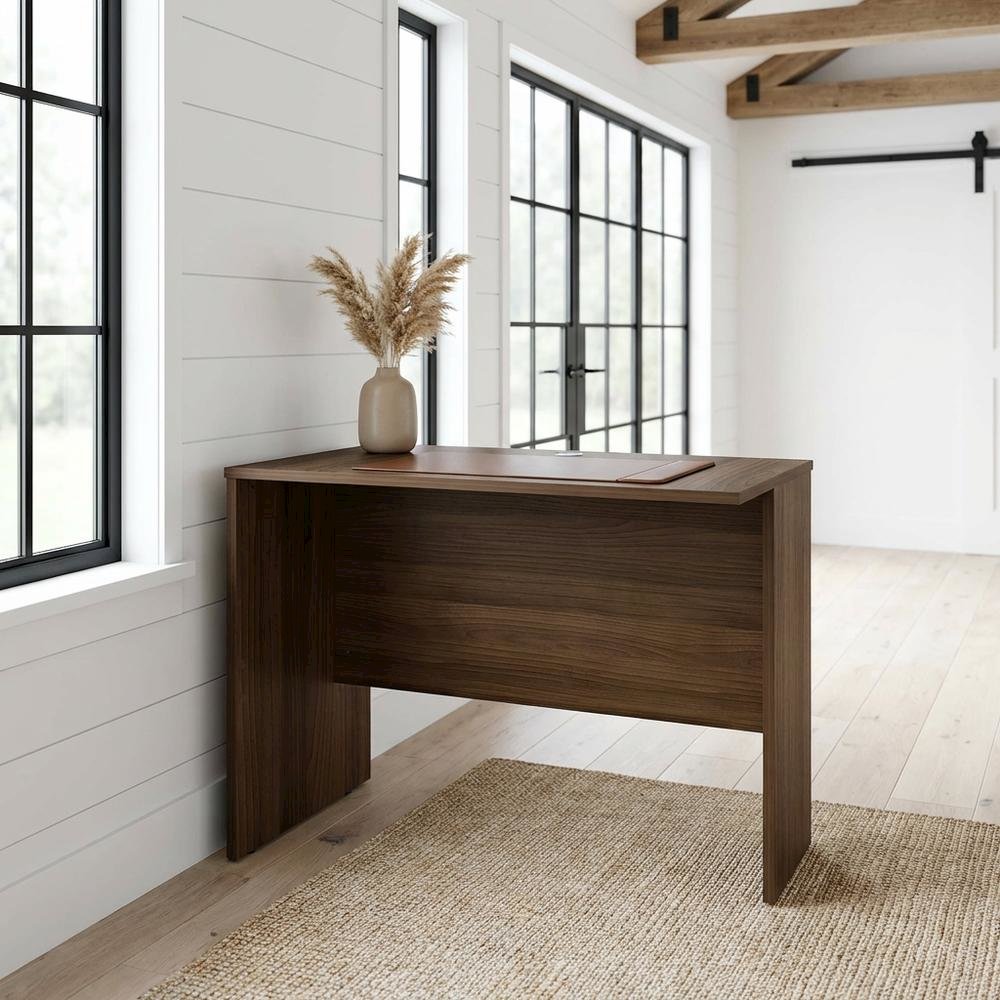 Modern Walnut 35-Inch Rectangular Desk Return For Executive Office Space