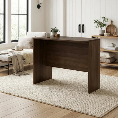 Modern Walnut 35-Inch Rectangular Desk Return For Executive Office Space