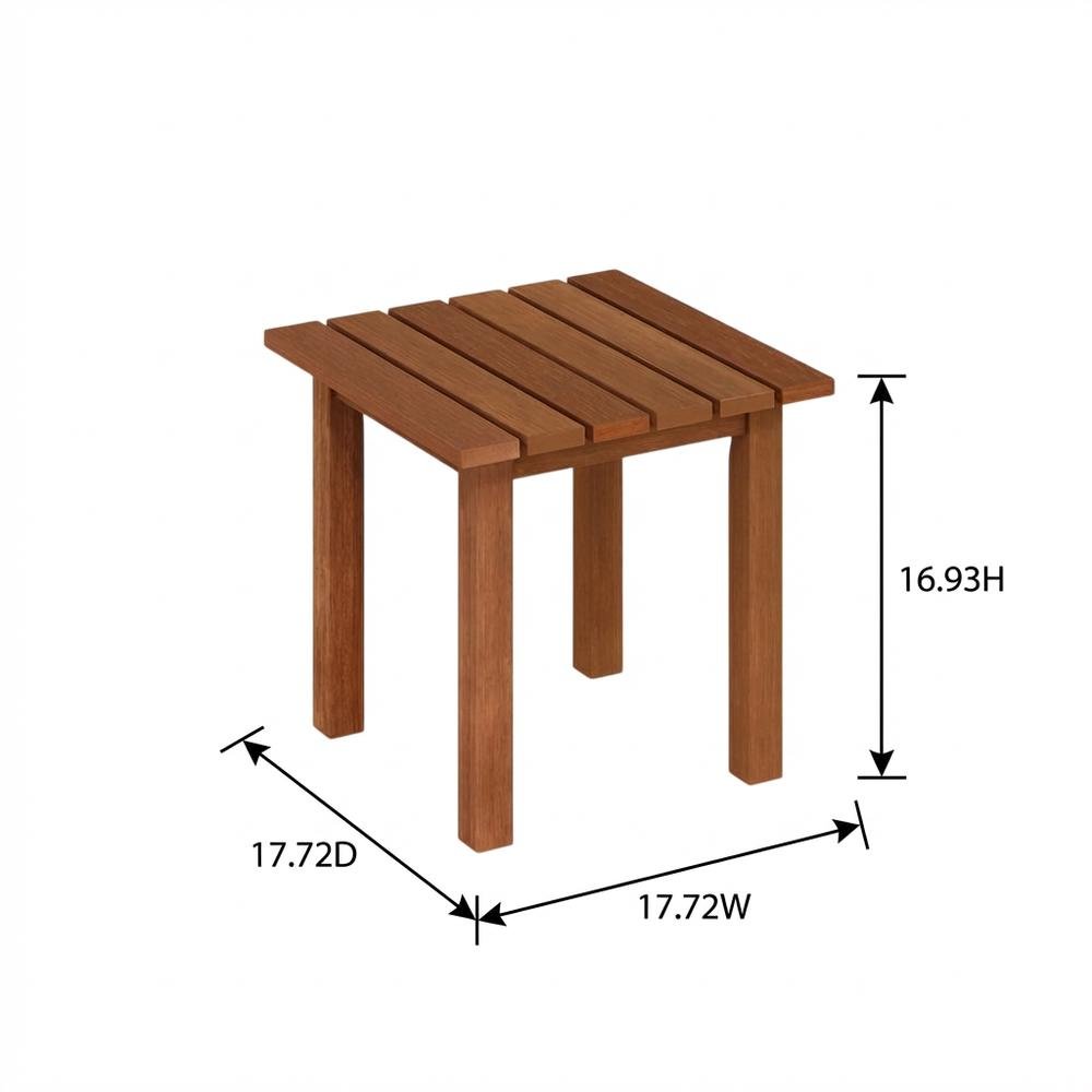 Oil Outdoor Patio End Table In Finish For Garden, Porch