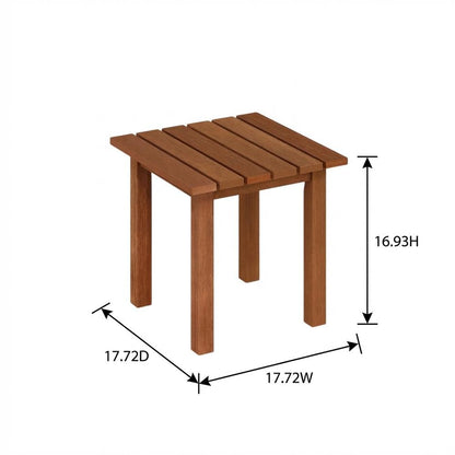 Oil Outdoor Patio End Table In Finish For Garden, Porch
