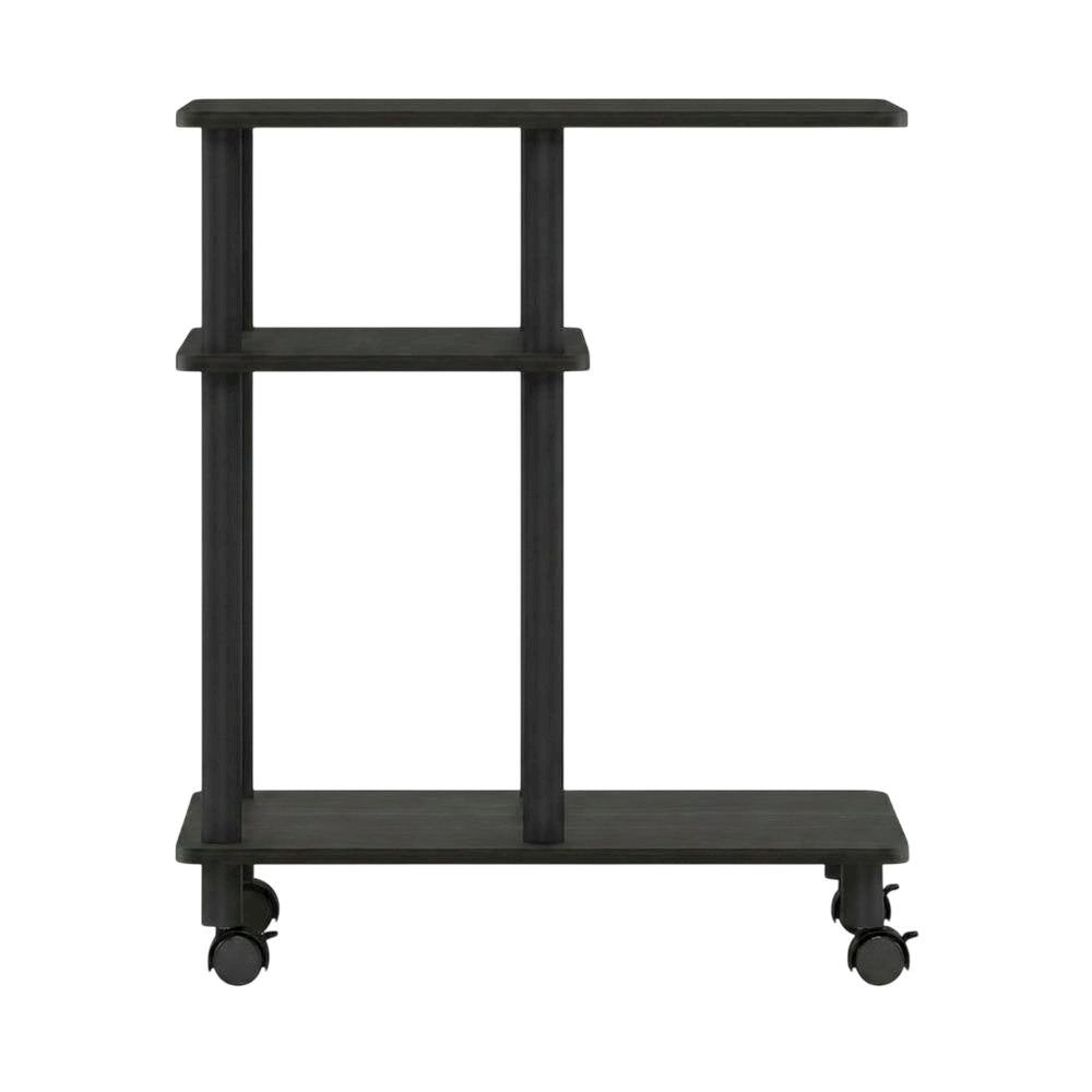 U-Shape Sofa Side Table, Rolling Casters
