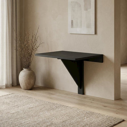 Brown, Wall Mounting Folding Table, Folding Design, Wall Mounted