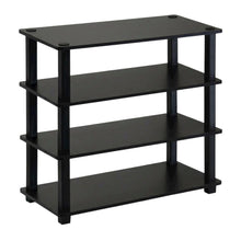 4-Tier Shoe Rack, Composite Wood, PVC Tubes, Tool-Free Assembly