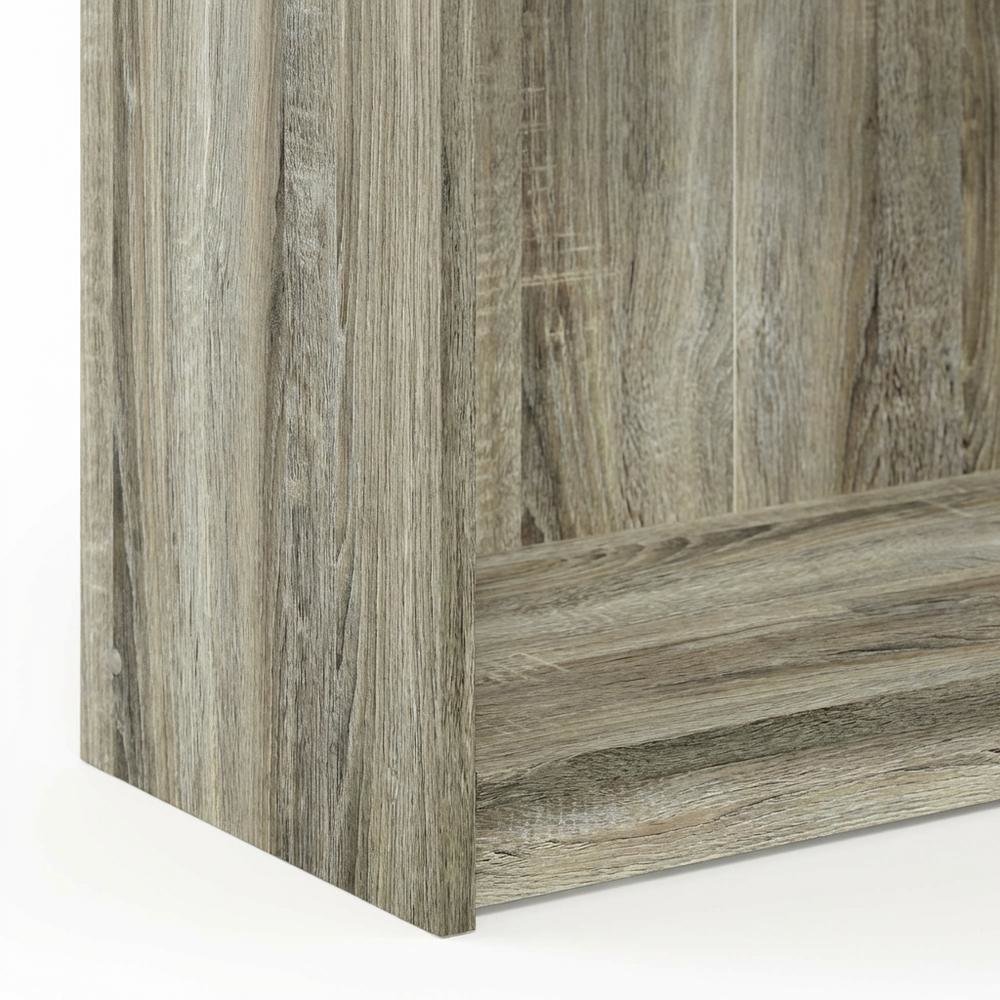 3-Tier Bookcase with Sonoma Oak Finish, Durable Engineered Wood Shelves