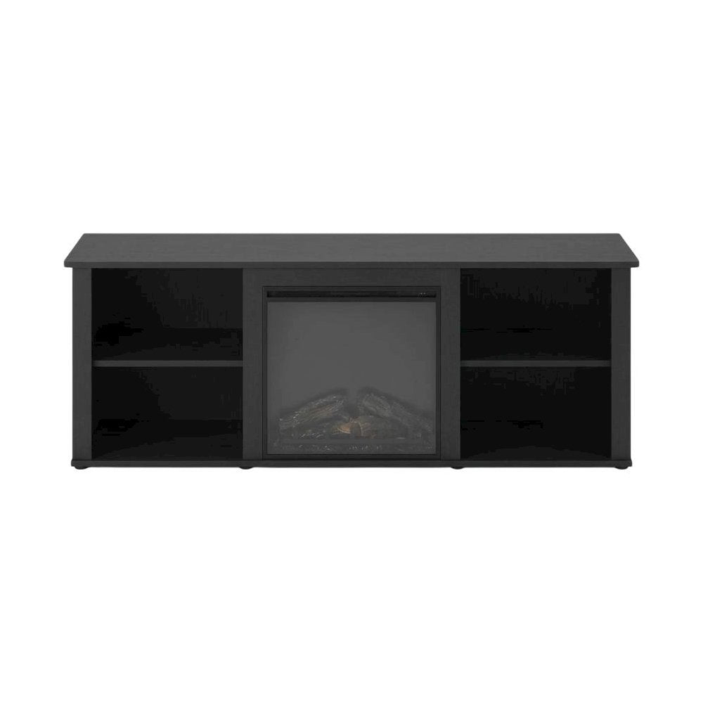 Brown Electric Fireplace TV Stand with Storage for 60-Inch TVs