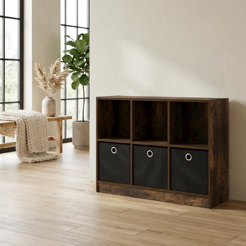 Engineered Wood Bookcase with Open Shelving for Home or Office Storage