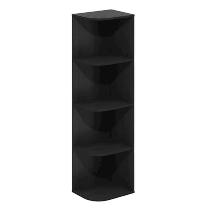 4-Tier Corner Bookcase with Open Shelves for Living Room Storage