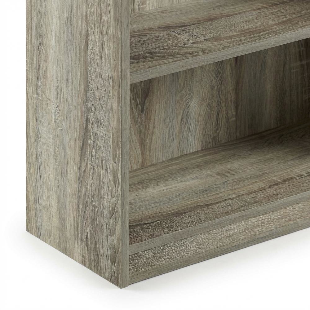 Engineered Wood Bookcase with Open Shelves in Sonoma Oak Finish
