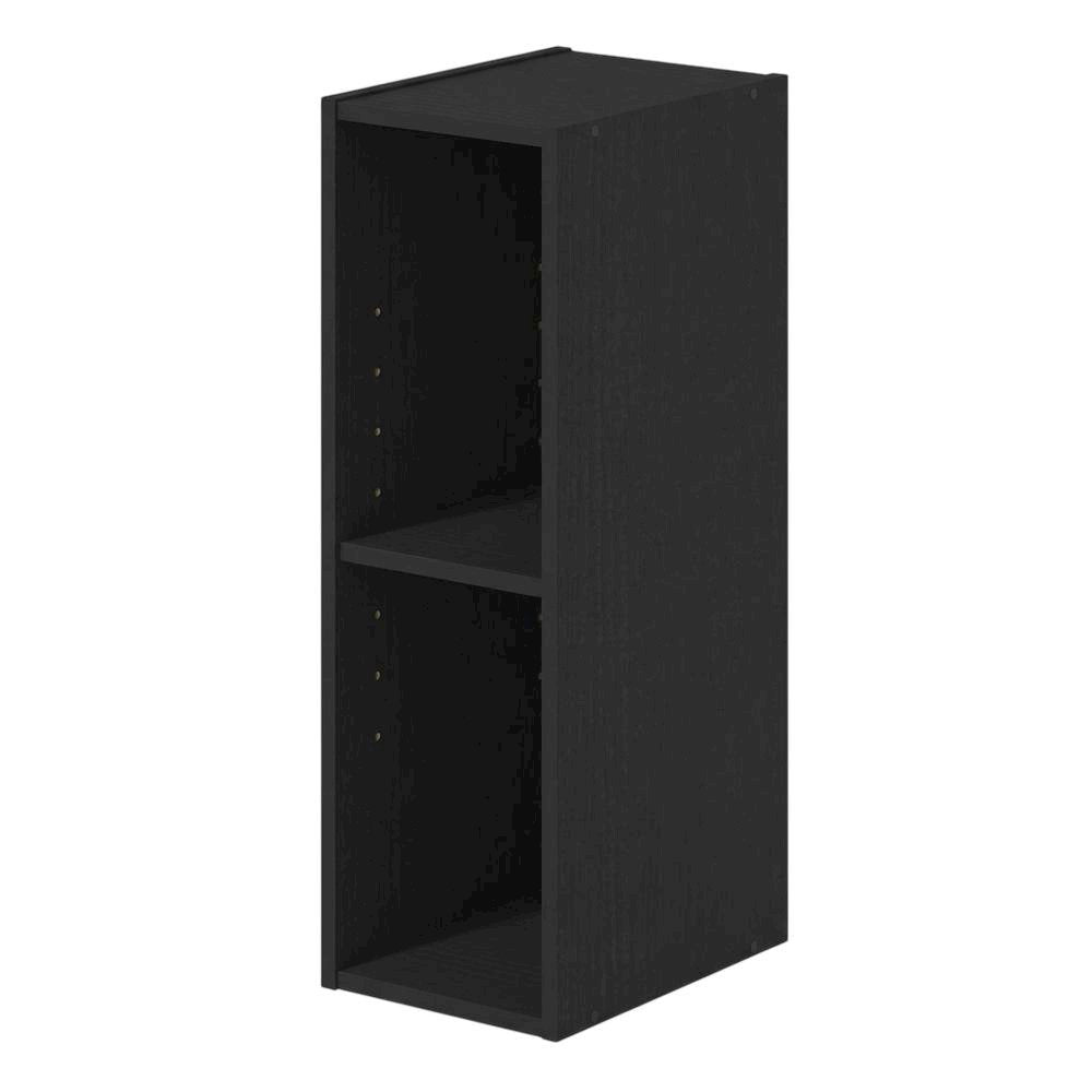 Engineered Wood bookcase in black with compact size and sturdy construction