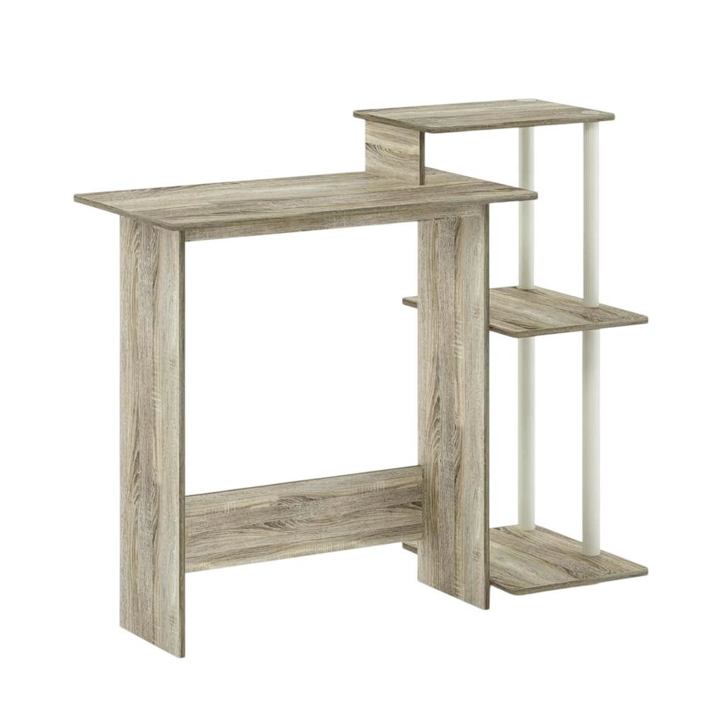 White Laptop Desk for Home Office - Compact Workspace Office Furniture