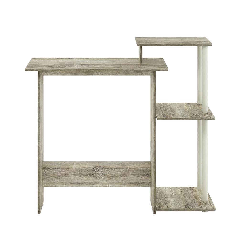 White Laptop Desk for Home Office - Compact Workspace Office Furniture