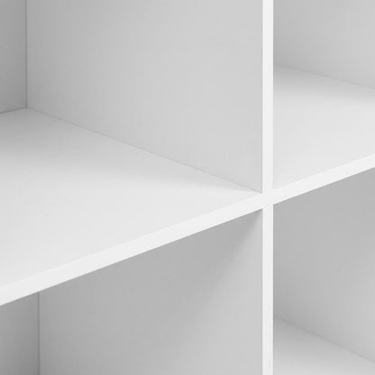 Engineered Wood bookcase with open shelves and versatile storage