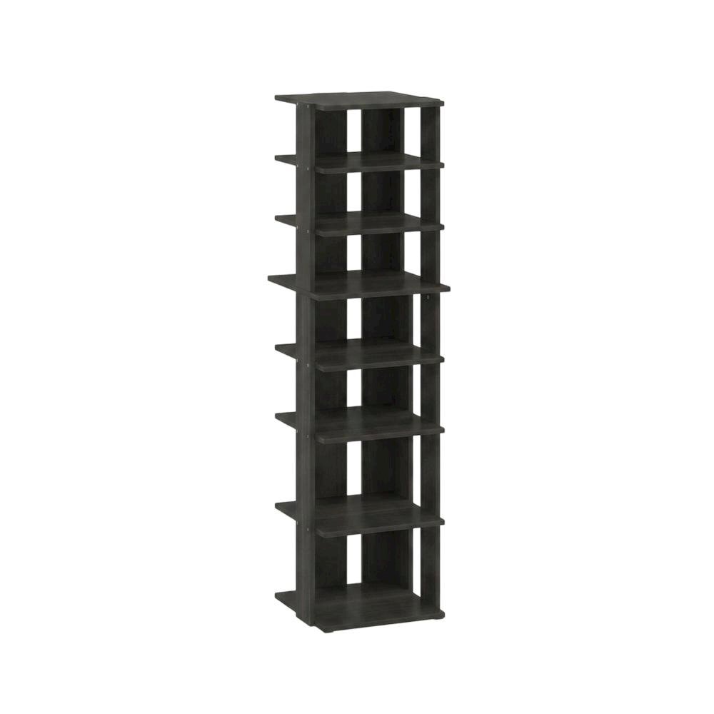 Espresso 8-Tier Vertical Shoe Tower, Free Standing Space Saving Closet Organizer