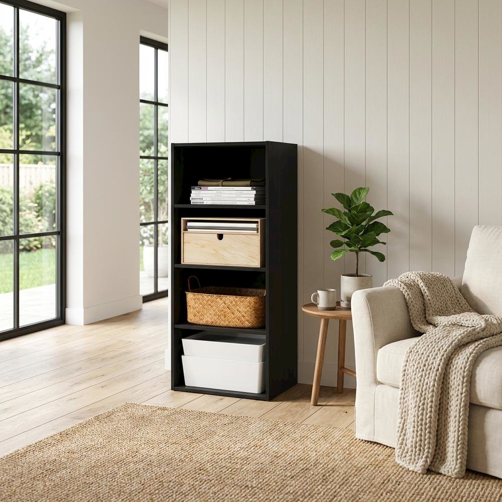 Engineered Wood bookcase with sleek design for organized storage
