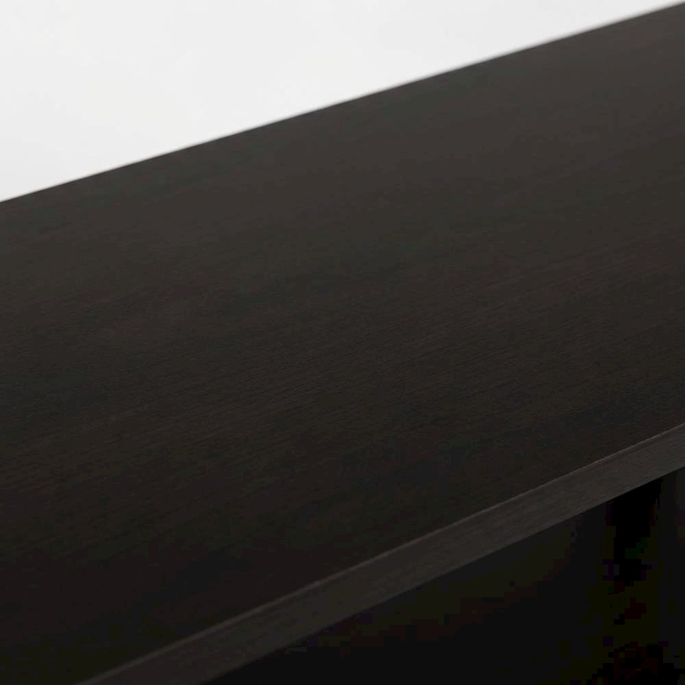 Walnut TV Stand with 3-Tier Open Storage and Modern Design