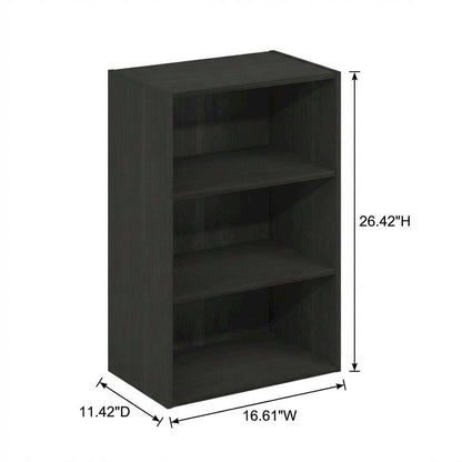 3-Tier Open Shelf Bookcase with Storage Organizer