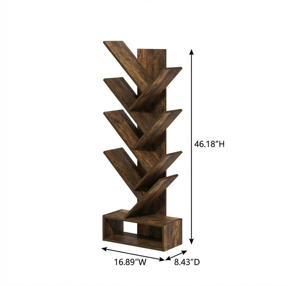 Engineered Wood bookcase with open shelving for modern living spaces