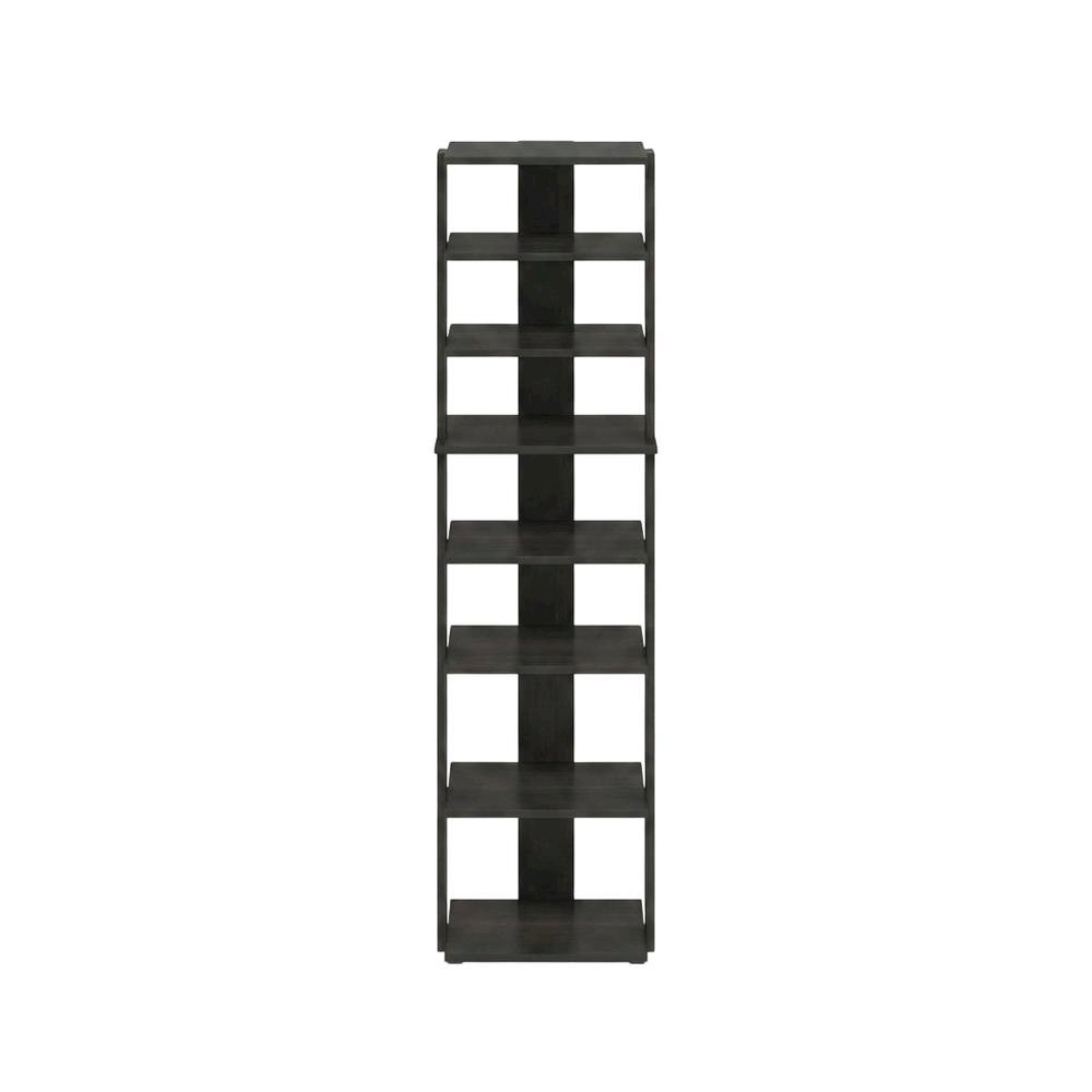 Espresso 8-Tier Vertical Shoe Tower, Free Standing Space Saving Closet Organizer