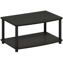 Espresso/Black Turn-N-Tube 2-Tier Elevated TV Stand with No Tools Assembly