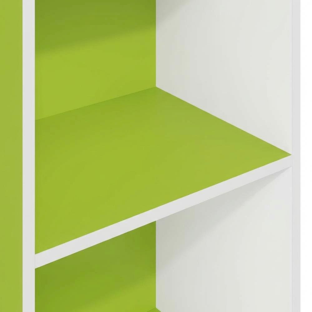 Open Shelf Bookcase with Engineered Wood Construction for Storage