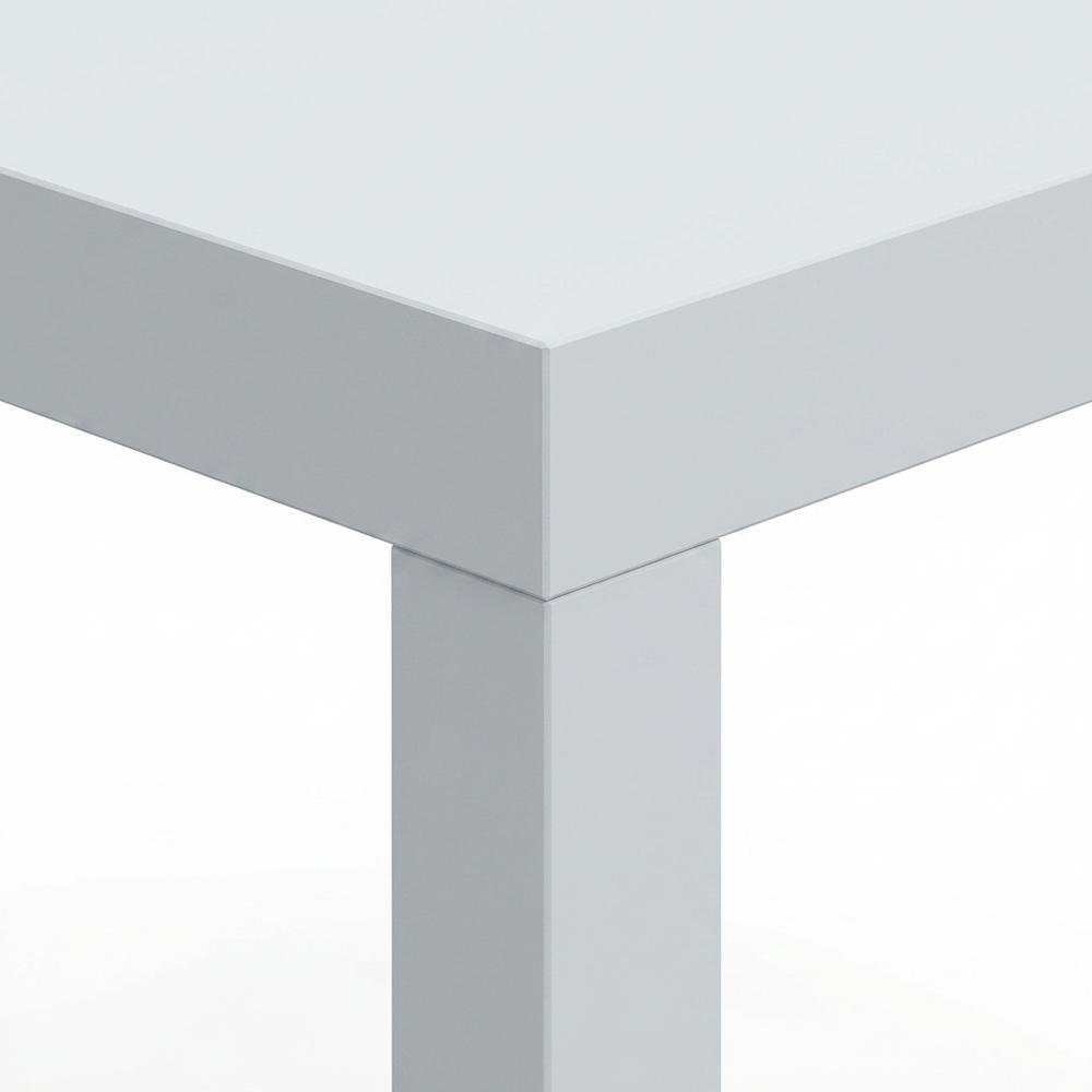 White Rectangle Coffee Table with 2 Side Tables, 1.8-Inch Thick Top, 3-Piece Set