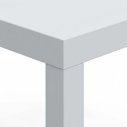 White Rectangle Coffee Table with 2 Side Tables, 1.8-Inch Thick Top, 3-Piece Set