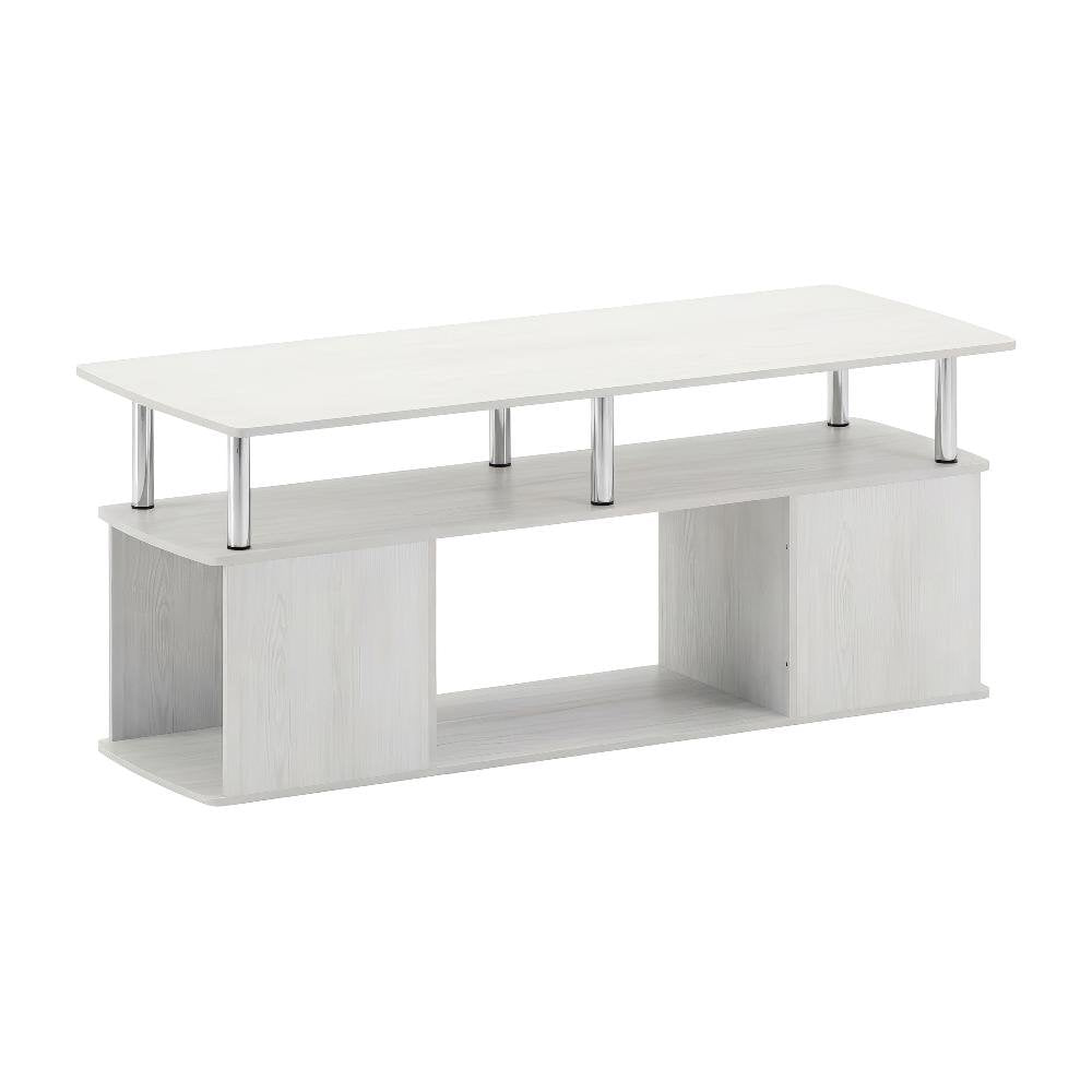 Coffee Table with Stainless Steel Tubes and Utility Design
