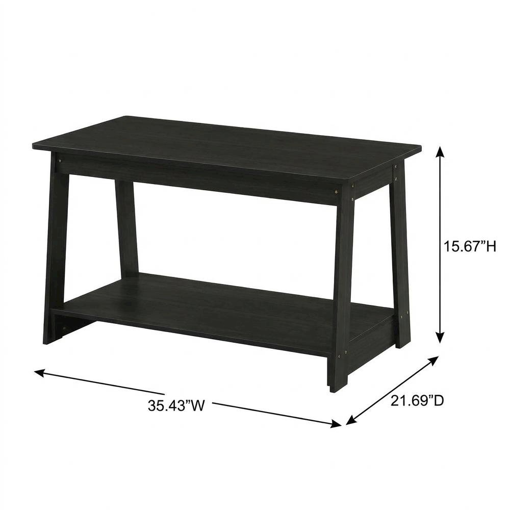Engineered Wood espresso TV stand with modern design for living room storage