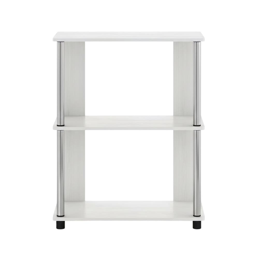 Bookcase with Modern Chrome Accents for Stylish Storage