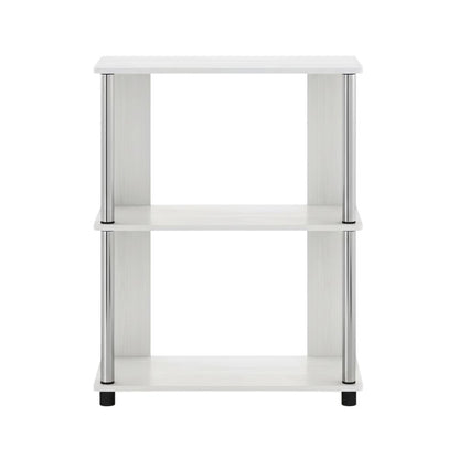 Bookcase with Modern Chrome Accents for Stylish Storage