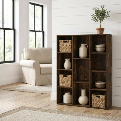 Engineered Wood Bookcase with Open Shelving