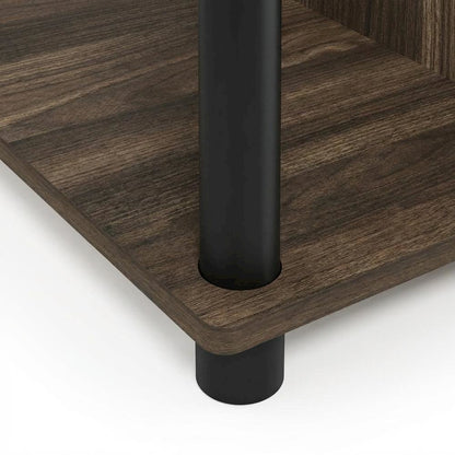 Engineered Wood Compact Computer Desk, Columbia Walnut And Black Finish