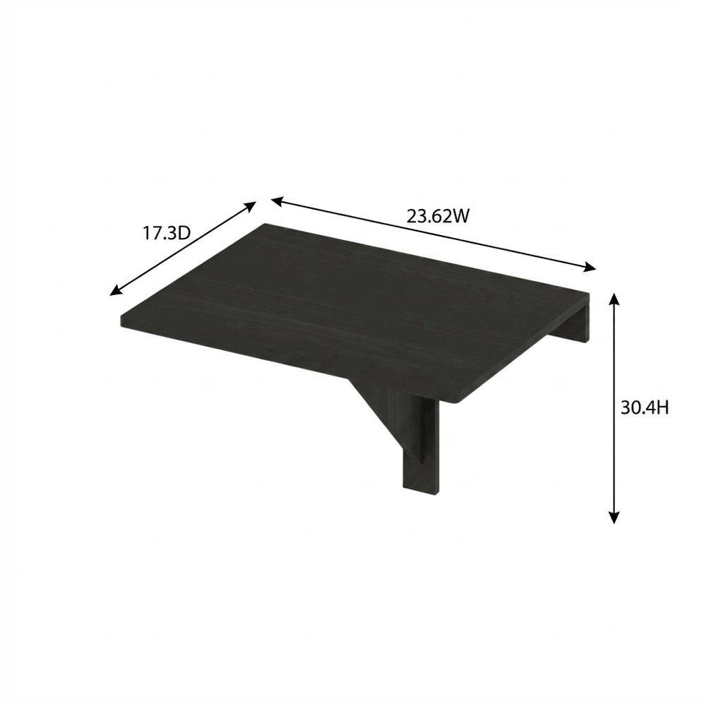 Brown, Wall Mounting Folding Table, Folding Design, Wall Mounted