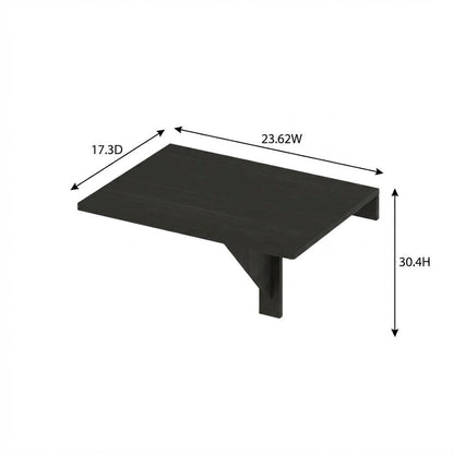 Brown, Wall Mounting Folding Table, Folding Design, Wall Mounted